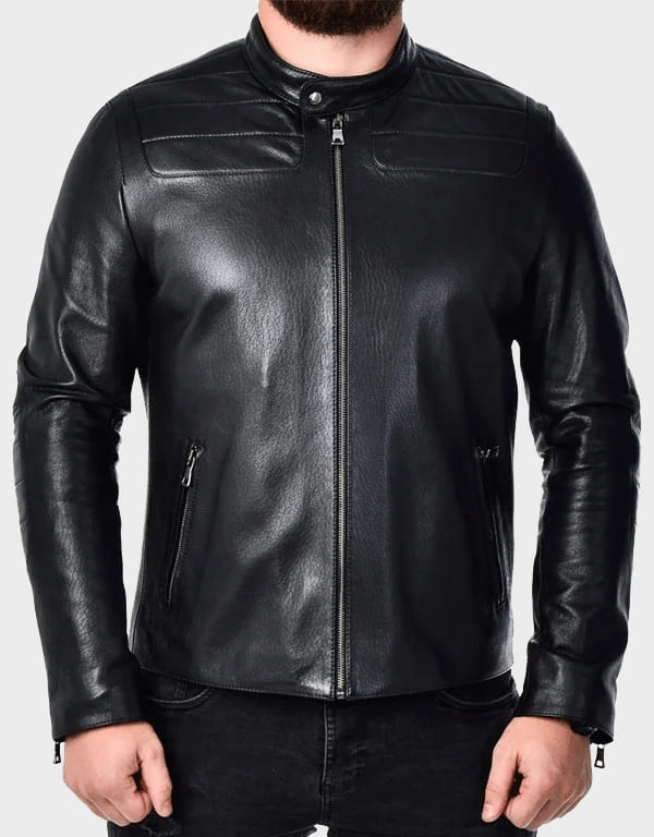 Premium Black Real Leather Jacket for Men