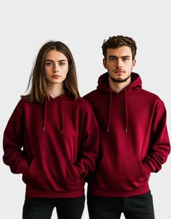 Unisex Burgundy Hoodie – Stylish & Comfortable