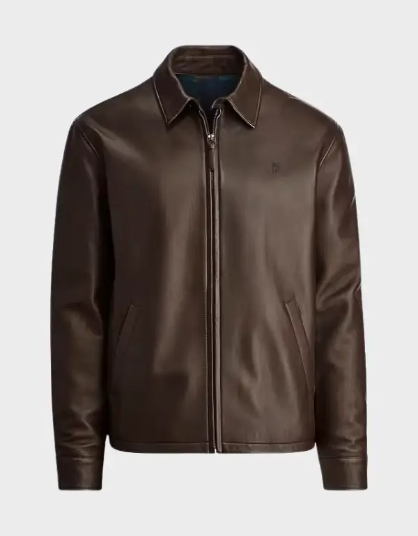 Polo Ralph Lauren Maxwell Leather Jacket, Bison Brown