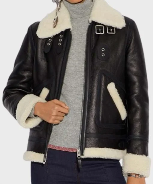 Aviator Shearling Leather Jacket