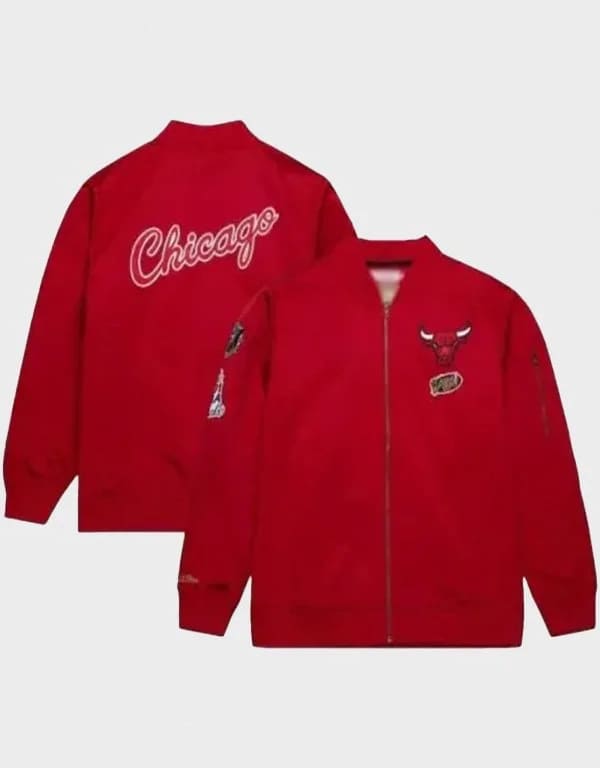 Chicago Bulls Lightweight Mitchell & Ness Bomber Jacket