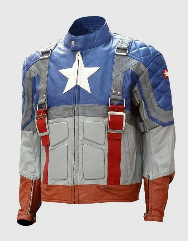 Captain America Blue Leather Jacket