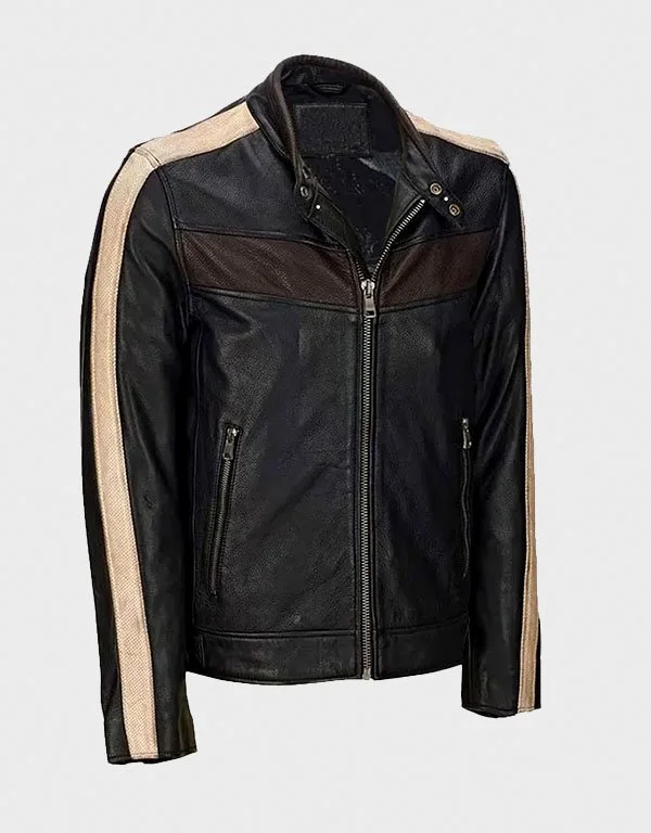 Vintage Cafe Racer Black Retro Jacket