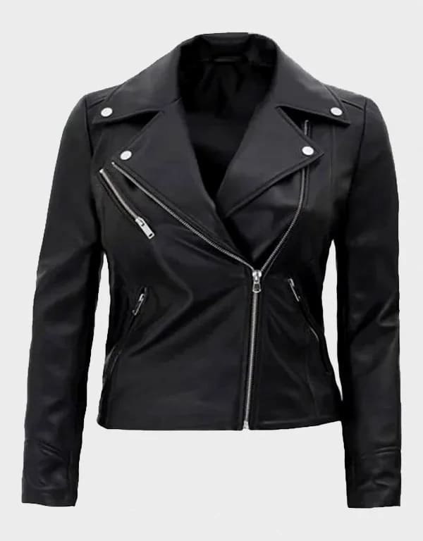 Women’s Motorcycle Black Leather Jacket