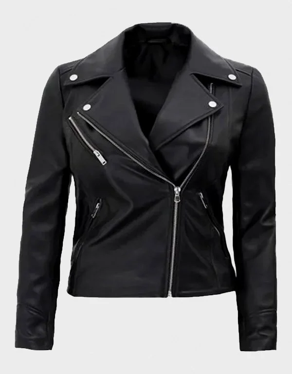 Women’s Quince 100% Washed Leather Biker Jacket