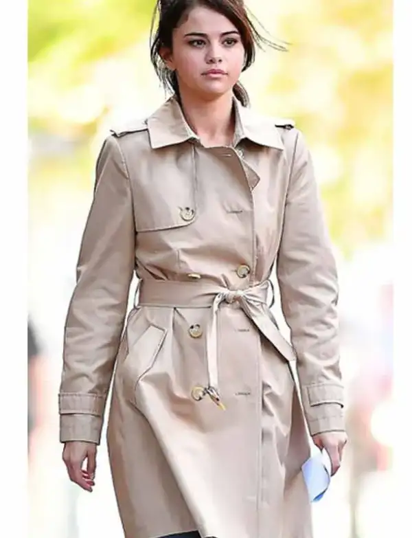 A Rainy Day in New York Selena Gomez Belted Coat