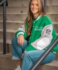 90s Eagles Letterman Jacket